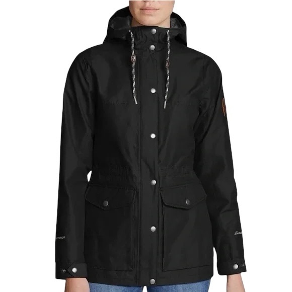 Eddie Bauer Women's Carly Jacket Black Fall Rain Winter WeatherEdge size XL - Picture 1 of 16